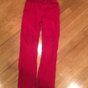 Red corduroy size 7